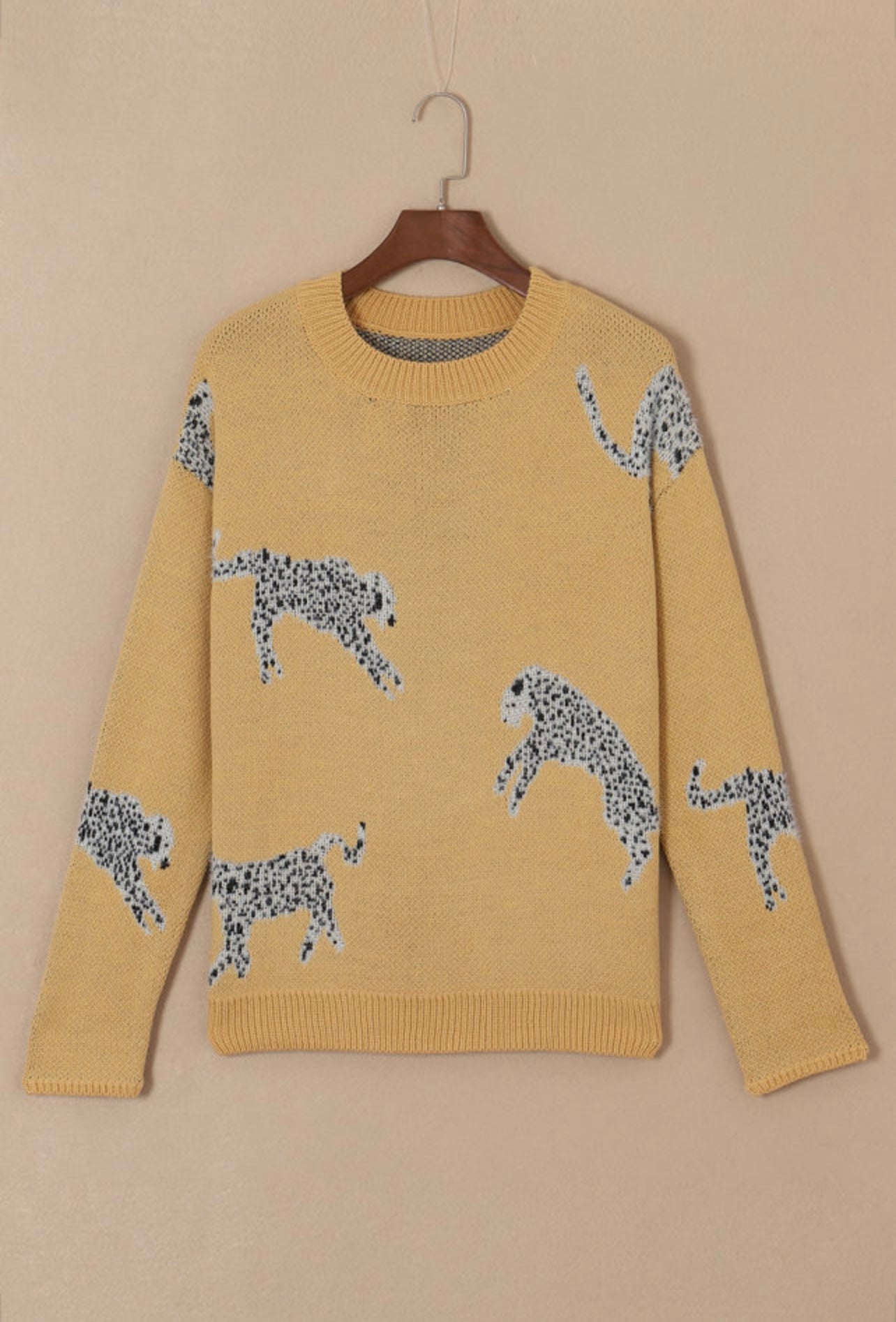 Fuzzy Cheetah Sweater