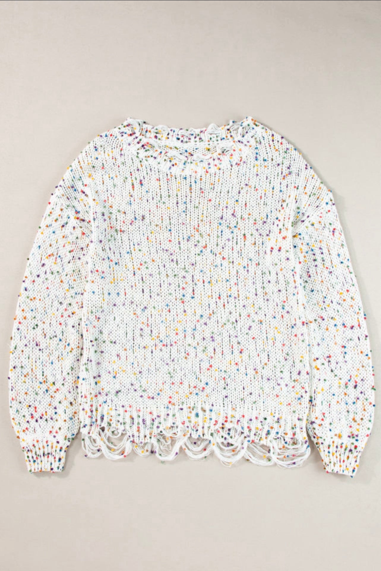 Confetti Distressed Sweater