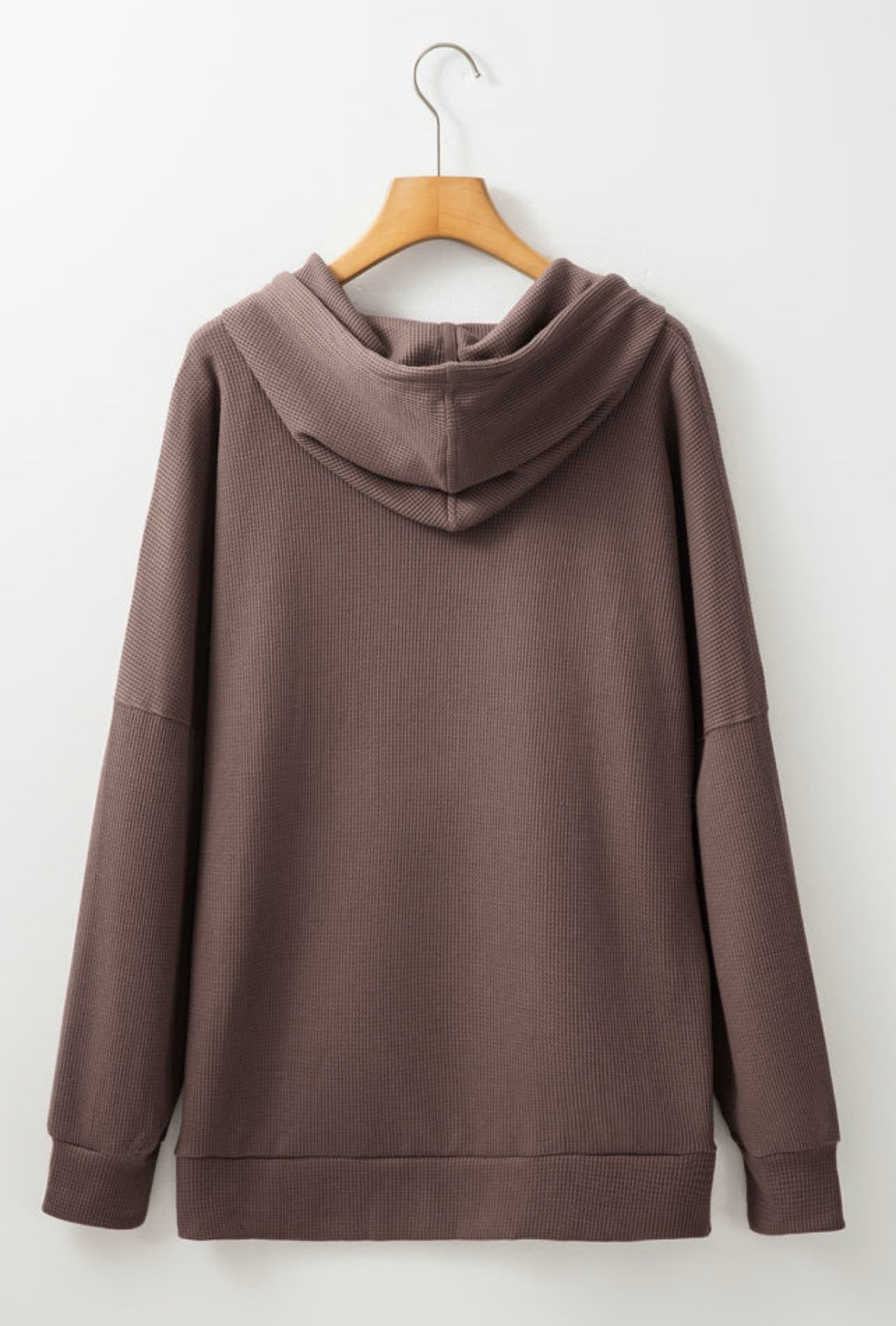 Coco Waffle Knit Split Side Hoodie