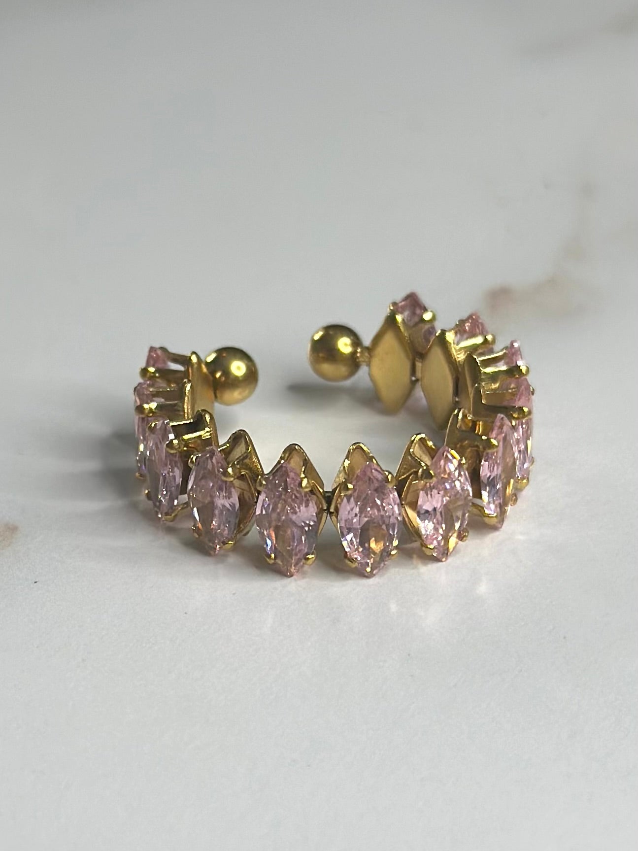 Ashton Pink Adjustable ring