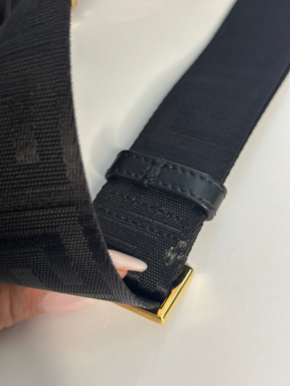 Pre-owned Versace Medusa Black Nylon crossbody