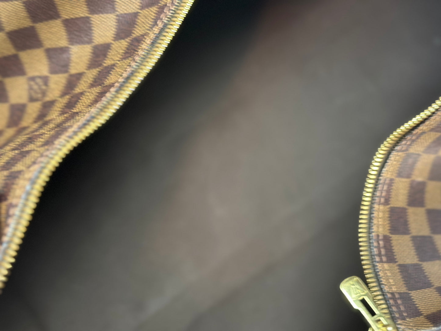 Pre-owned Louis Vuitton Damier Ebene canvas Keepall 50 duffel 