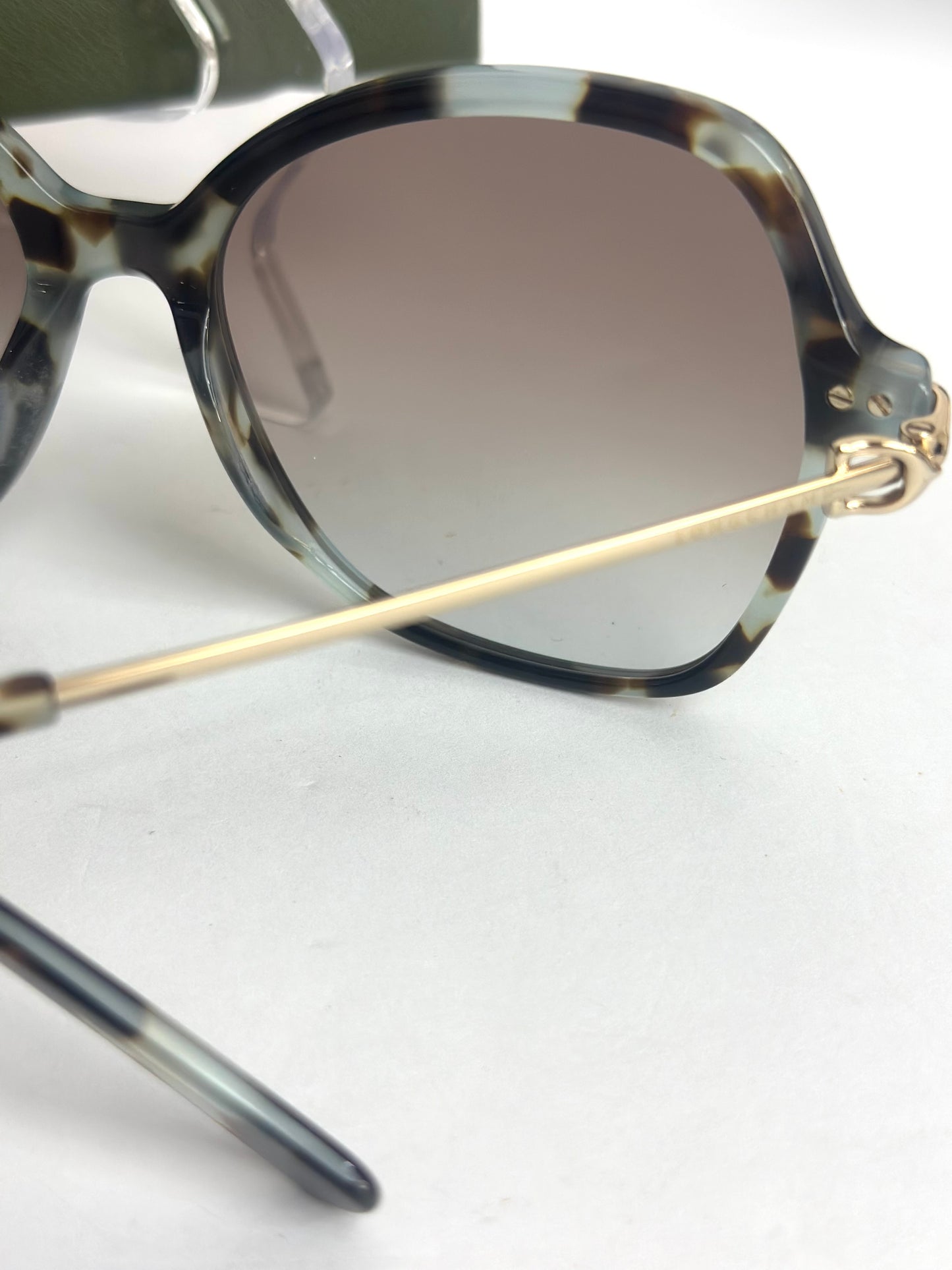 #26 Pre-owned Longchamp Women's Havana Aqua Sunglasses