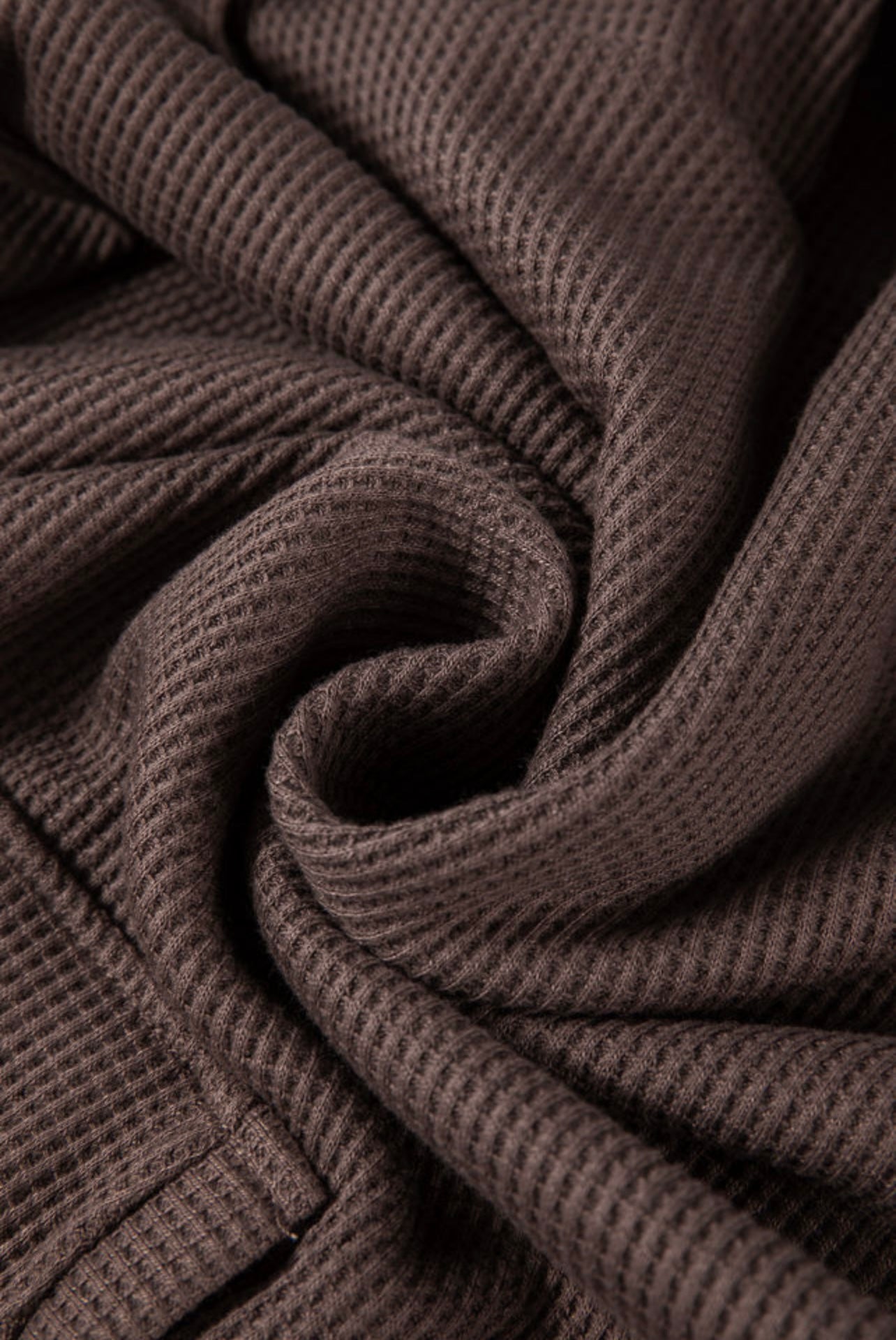 Coco Waffle Knit Split Side Hoodie