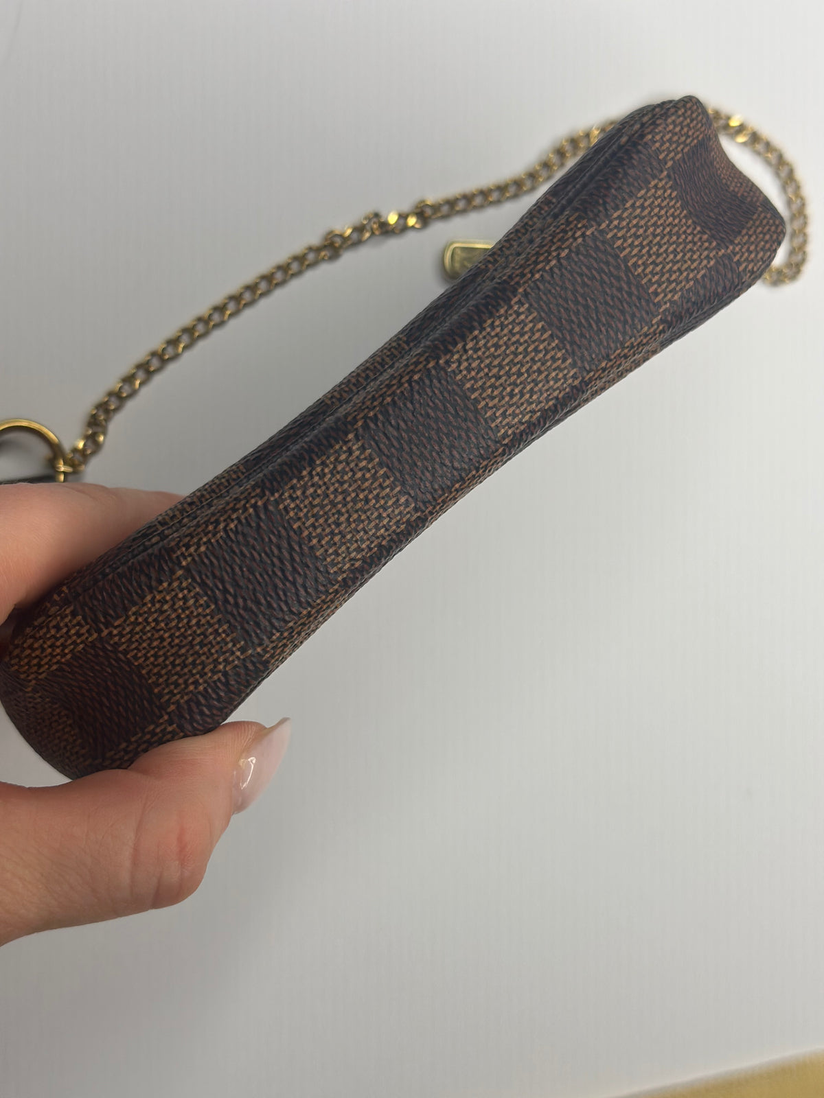Pre-owned Louis Vuitton Damier ebene mini pochette accessories