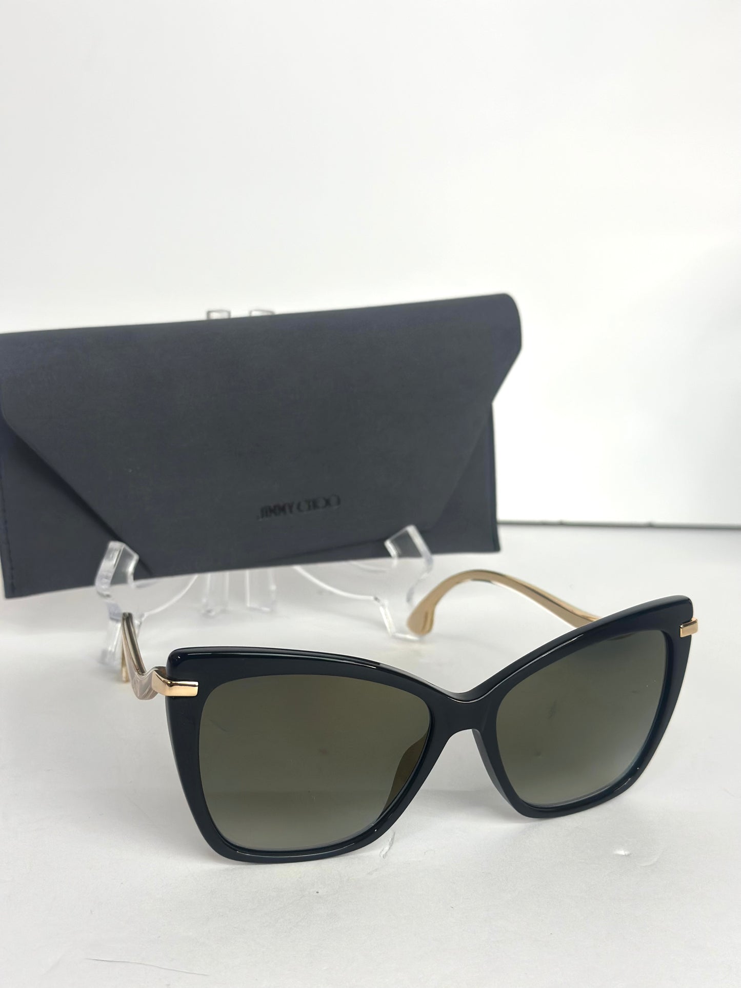 #16 Pre-owned Jimmy Choo Women's Selby 57mm Black Sunglasses