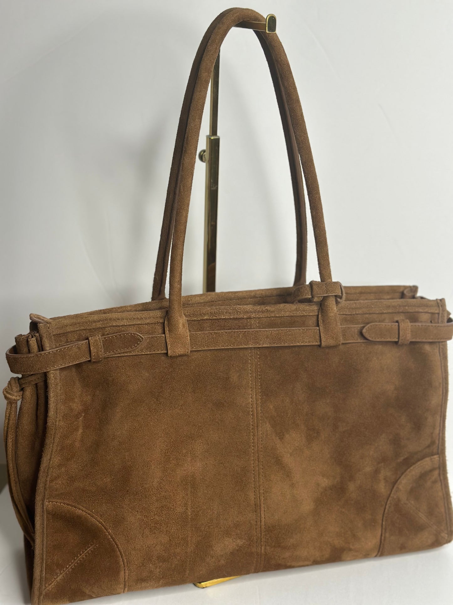 Pre-owned Prada Large Bonnie Suede shoulder bag