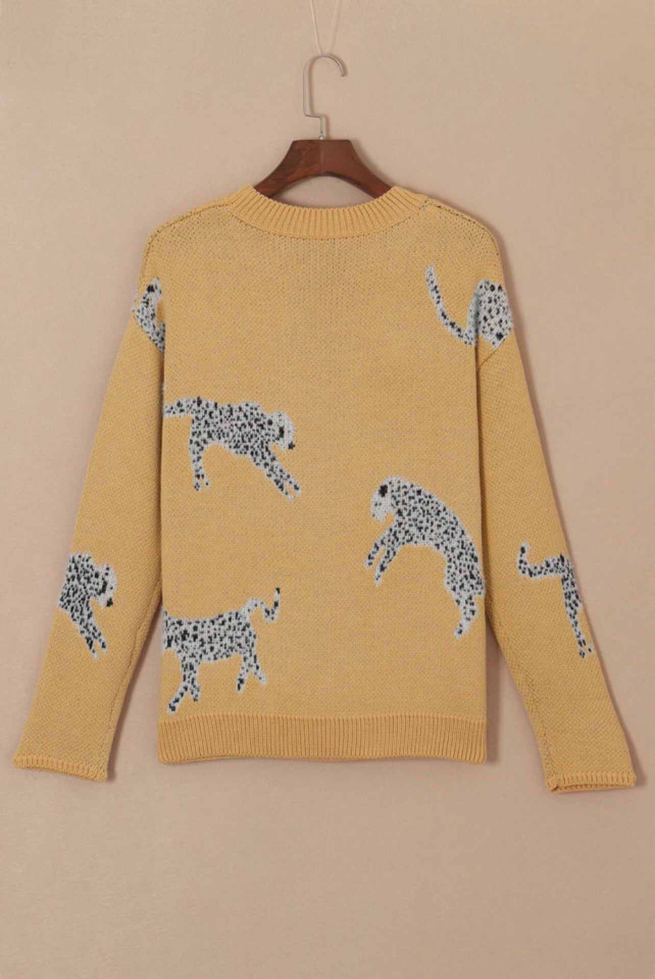 Fuzzy Cheetah Sweater