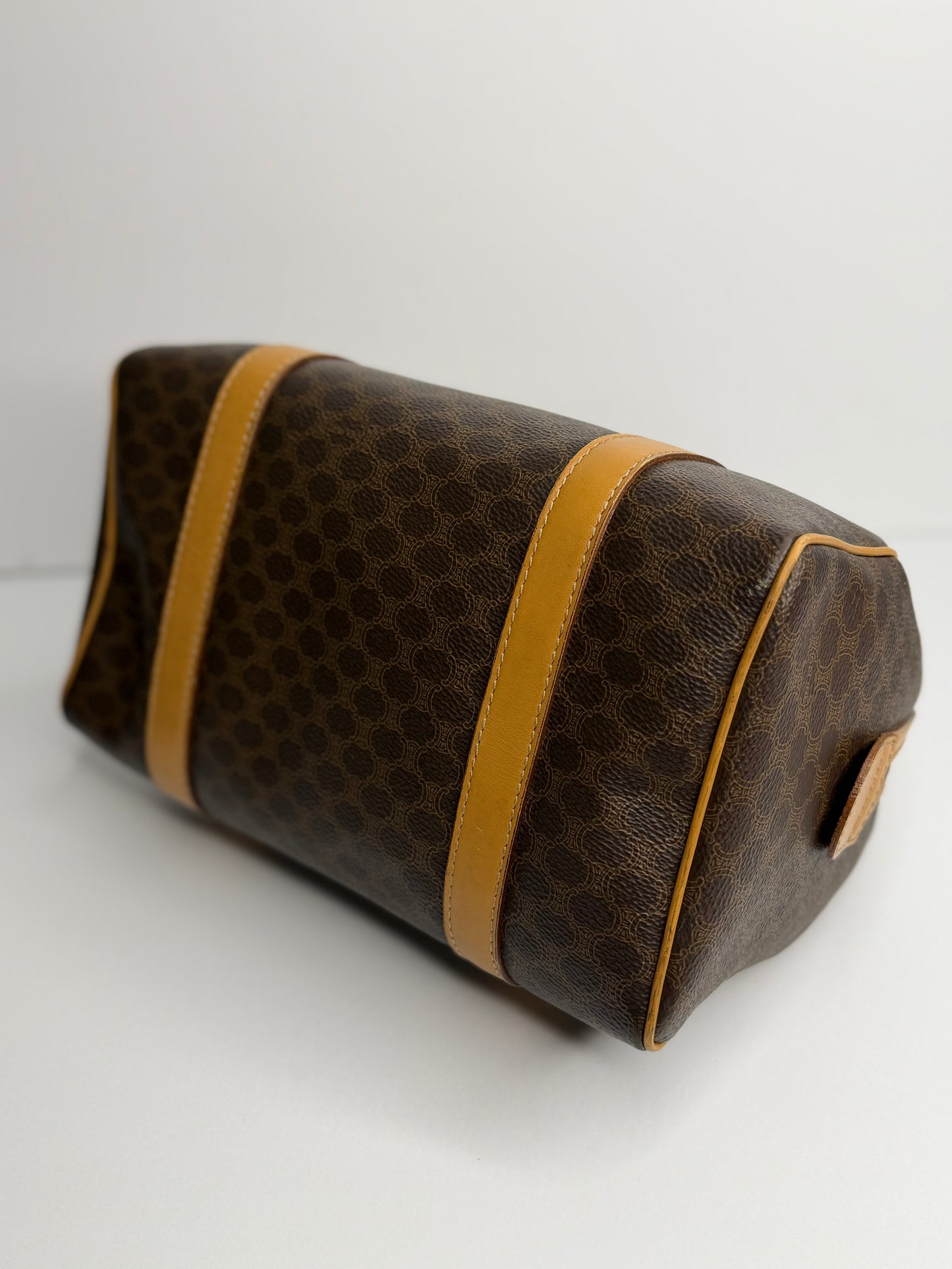 Pre-owned Celine Macadam canvas Mini Boston bag