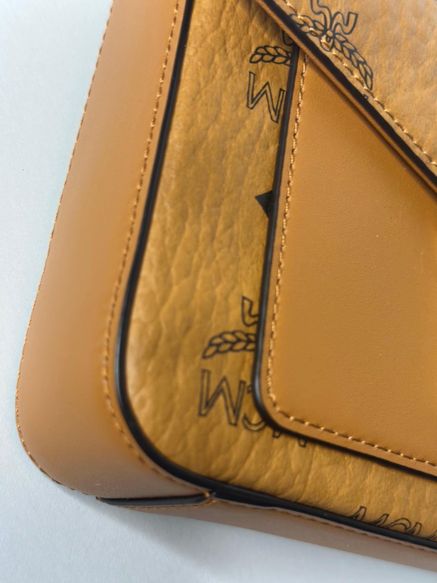 Pre-owned MCM Visetos Small Millie Crossbody Belt Bag Cognac