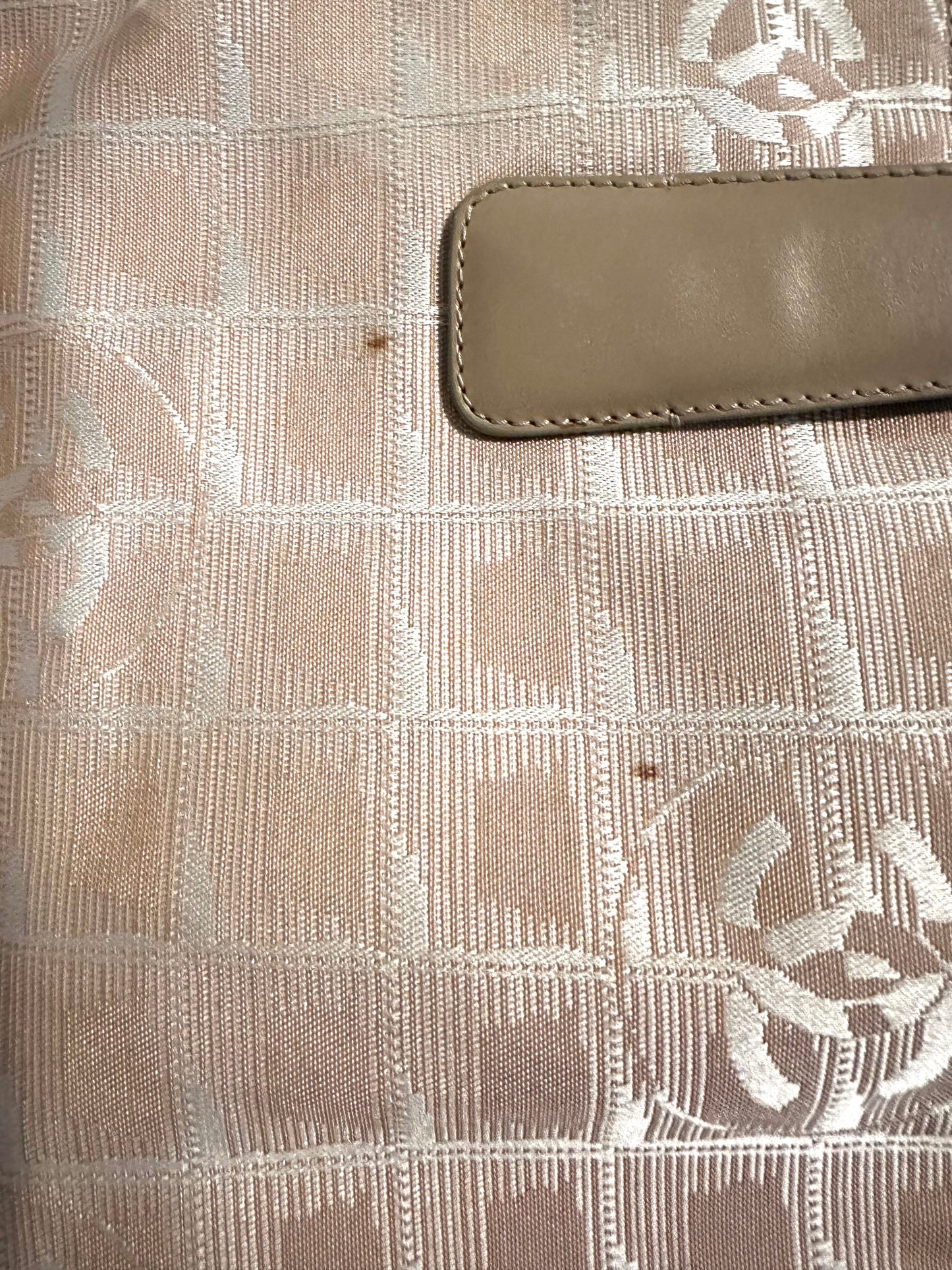 Pre-owned Chanel beige nylon Travel Line Tote Bag