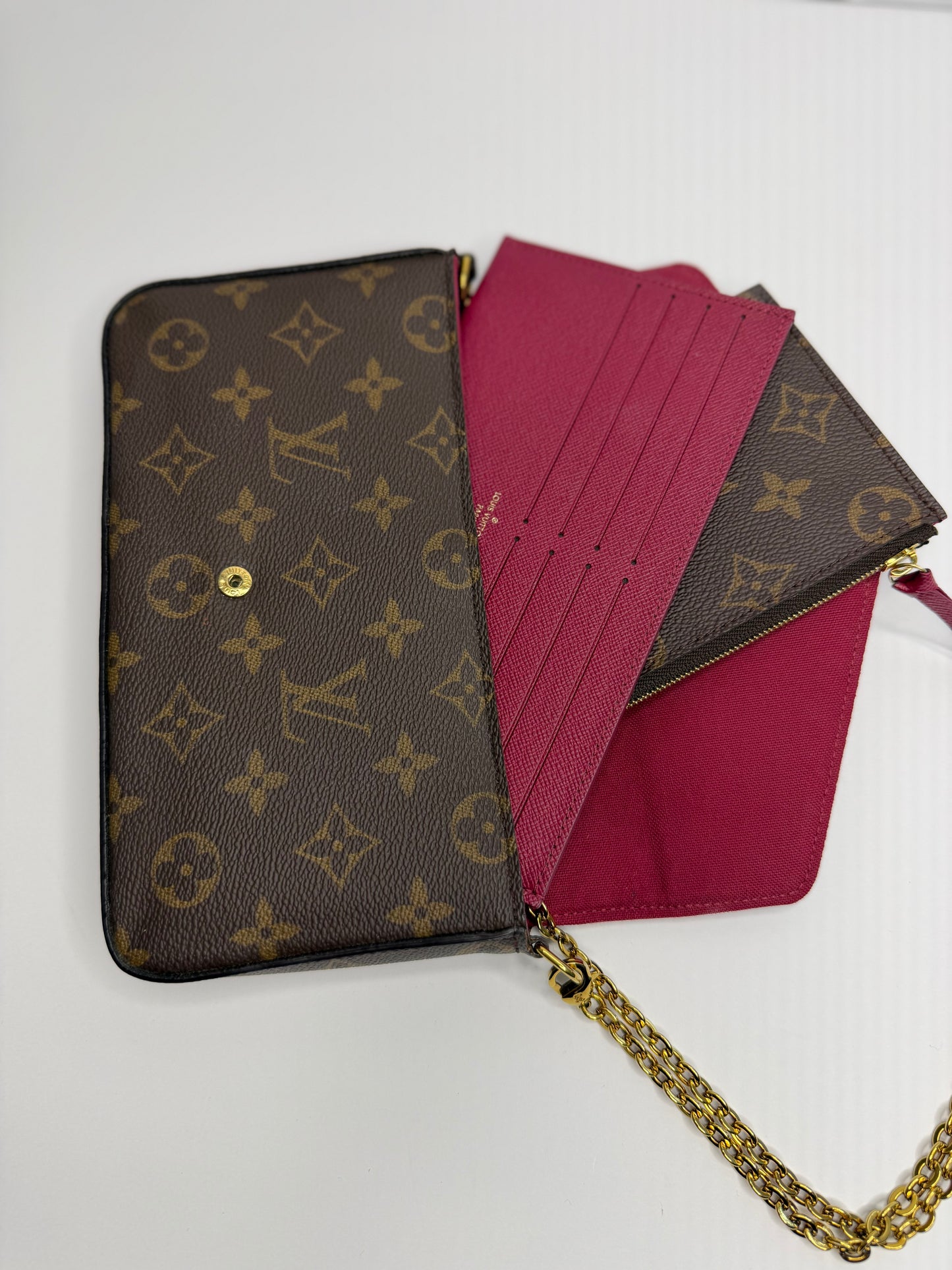 Pre-owned Louis Vuitton monogram canvas felicie pochette Crossbody