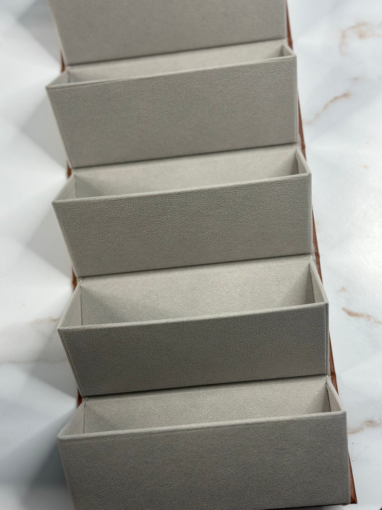 Foldable brown travel, sunglasses case