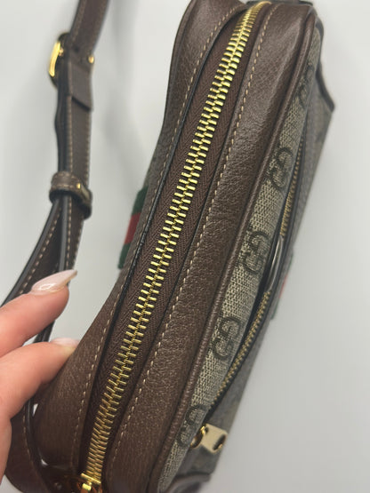 Pre-owned Gucci GG supreme canvas mini crossbody
