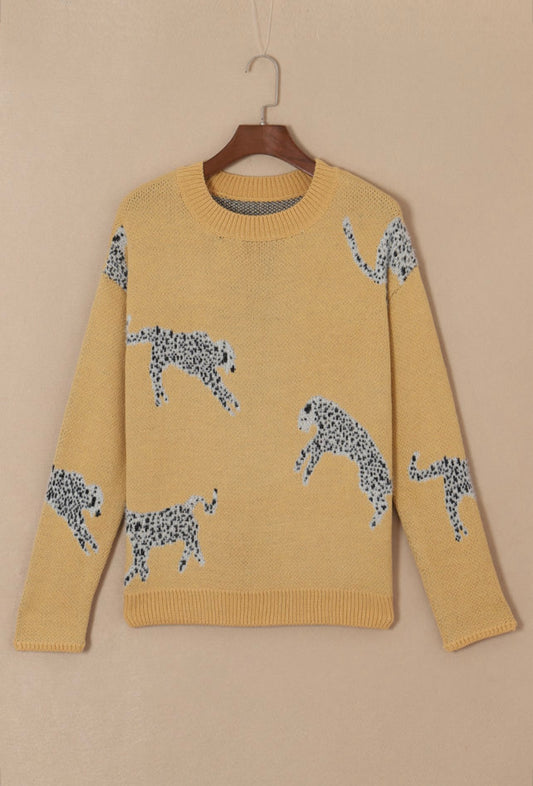 Fuzzy Cheetah Sweater