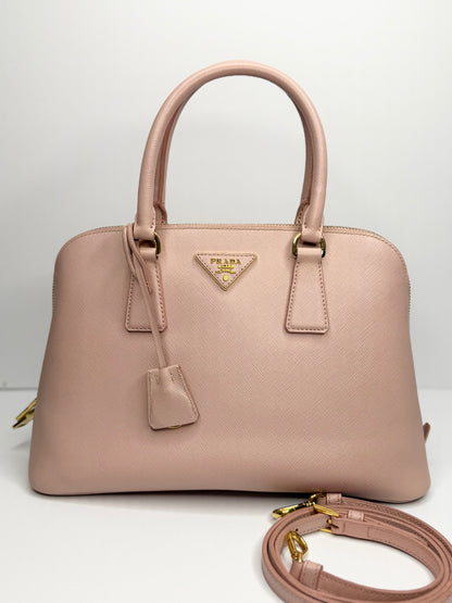 Pre-owned Prada Promenade Small Saffiano Leather Shoulder Bag Pink