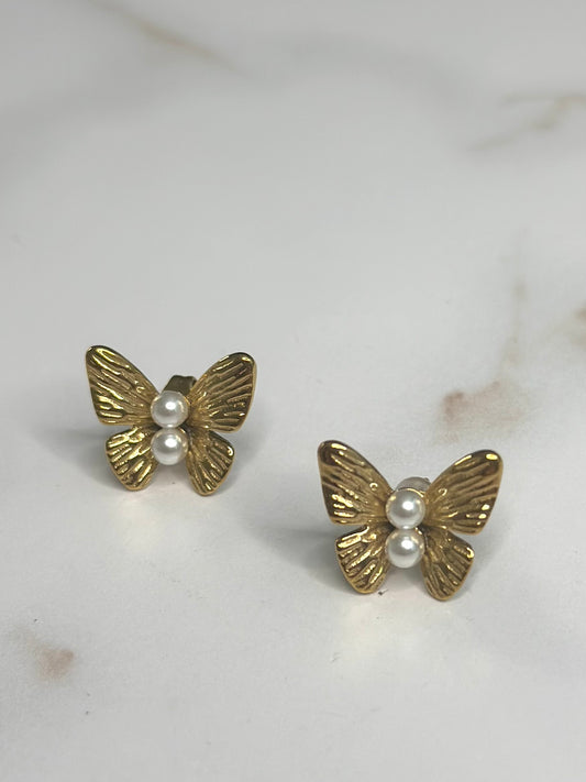 Pearla butterfly studs