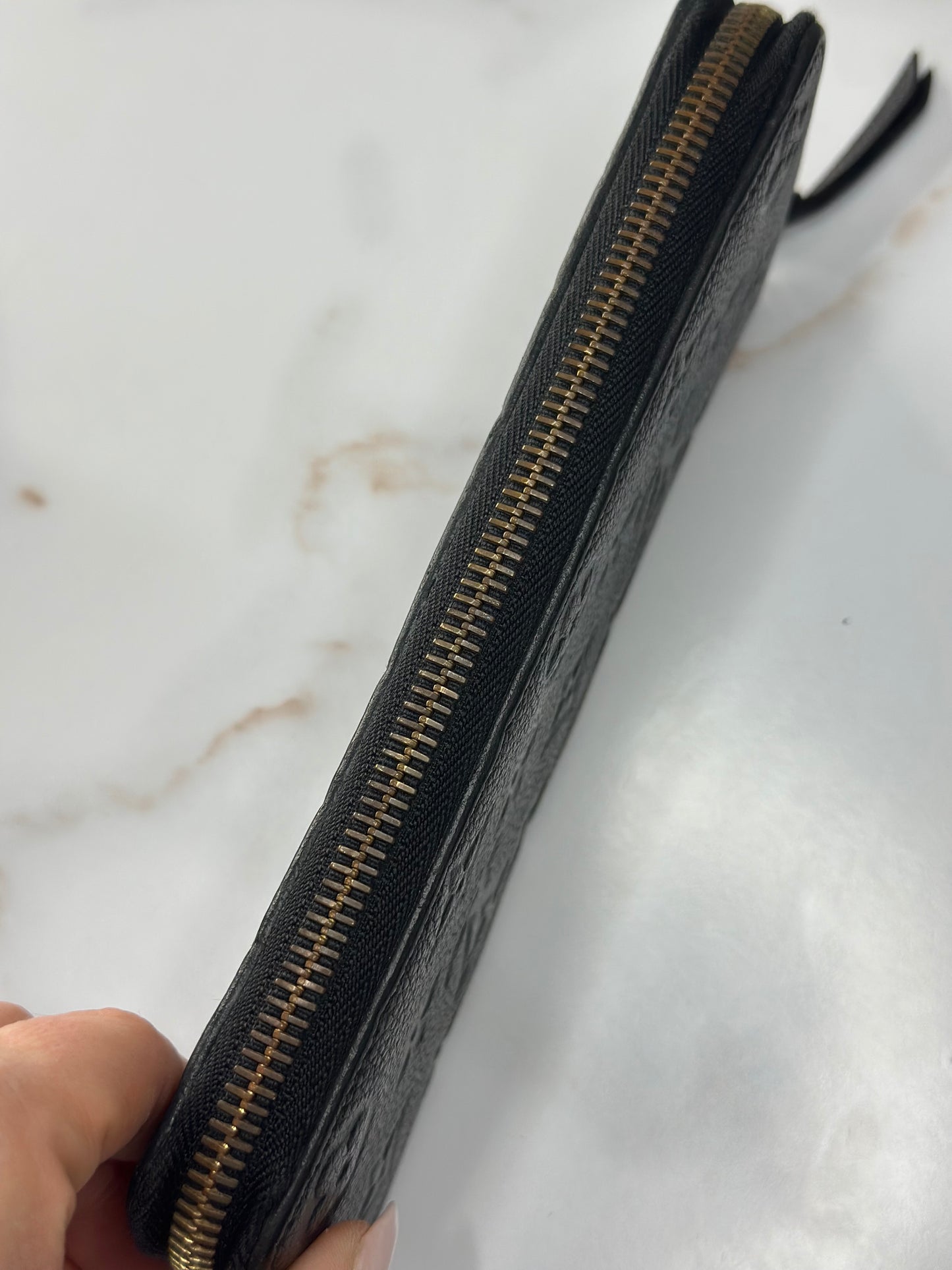 Pre-owned Louis Vuitton black Empriente leather clemence wallet