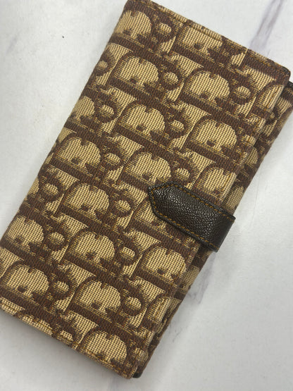 Pre-owned Dior Vintage Diorissimo brown canvas wallet