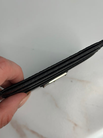 Pre-owned Prada black leather card holder