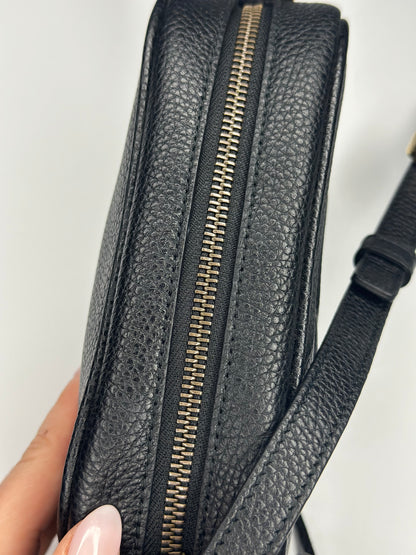 Pre-owned Gucci Soho Disco bag in black pebbled calfskin leather crossbody