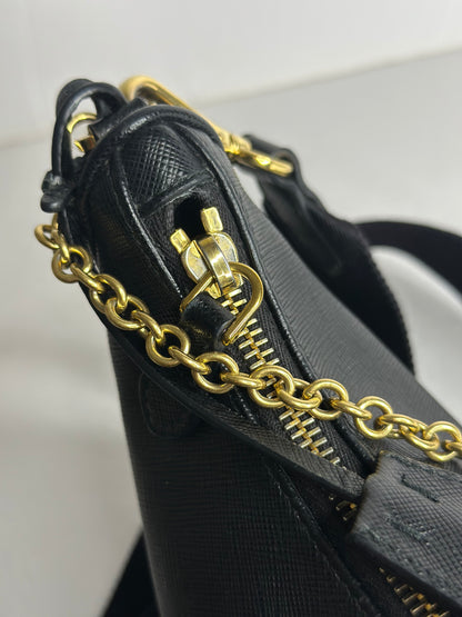 Pre-owned Prada black Saffiano leather re-edition, Crossbody