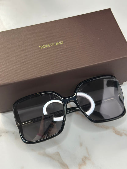 Pre-owned Tom Ford shiny black 60mm sunglasses