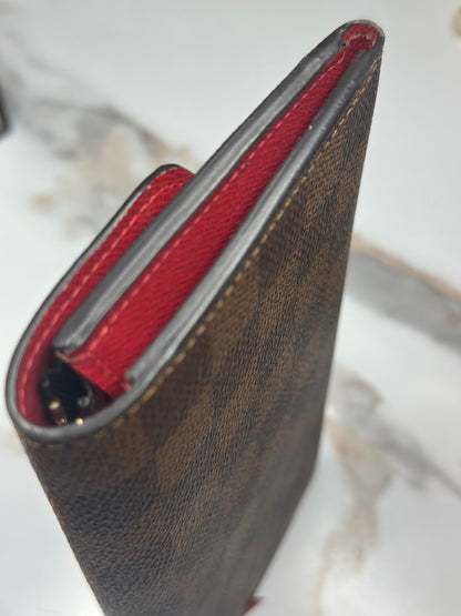Pre-owned Louis Vuitton Damier Ebene Emilie Wallet
