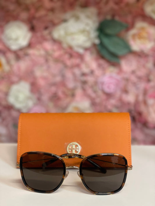 Pre-Owned Tory Burch Women's Dark Tortoise Sunglasses