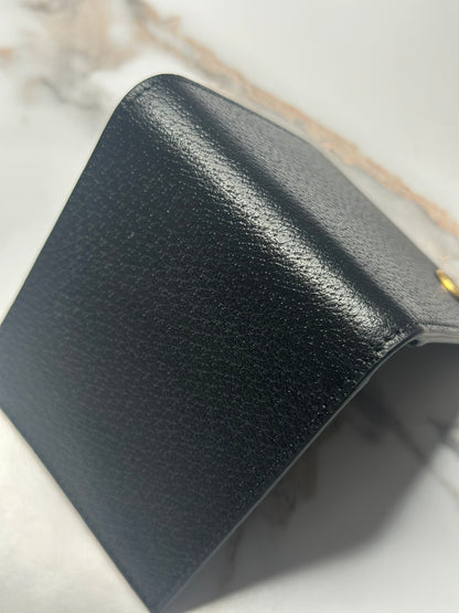 Pre-owned Gucci GG Marmont boar effect leather bi-fold wallet