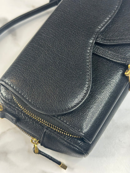 Pre-owned Christian Dior Saddle Double Pouch Crossbody Bag
