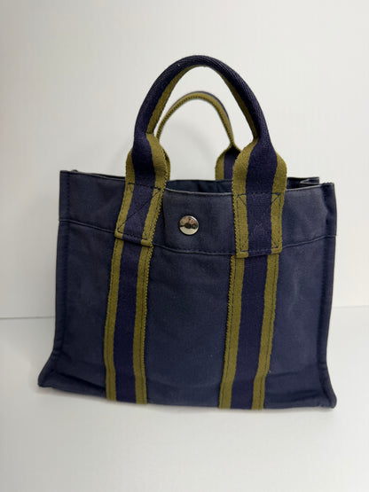 Pre-owned Hermes Toile Fourre-Tout PM