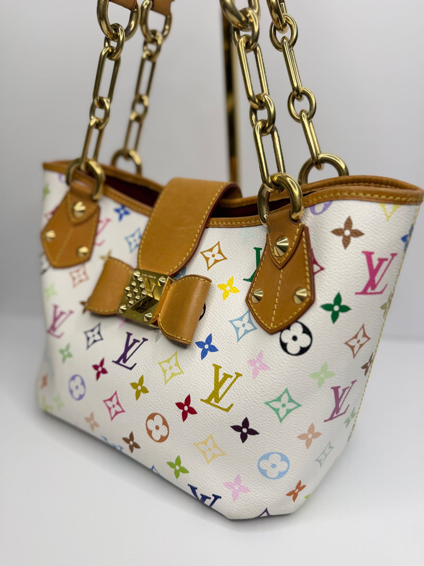 Pre-owned Louis Vuitton Monogram Multicolor Annie MM tote