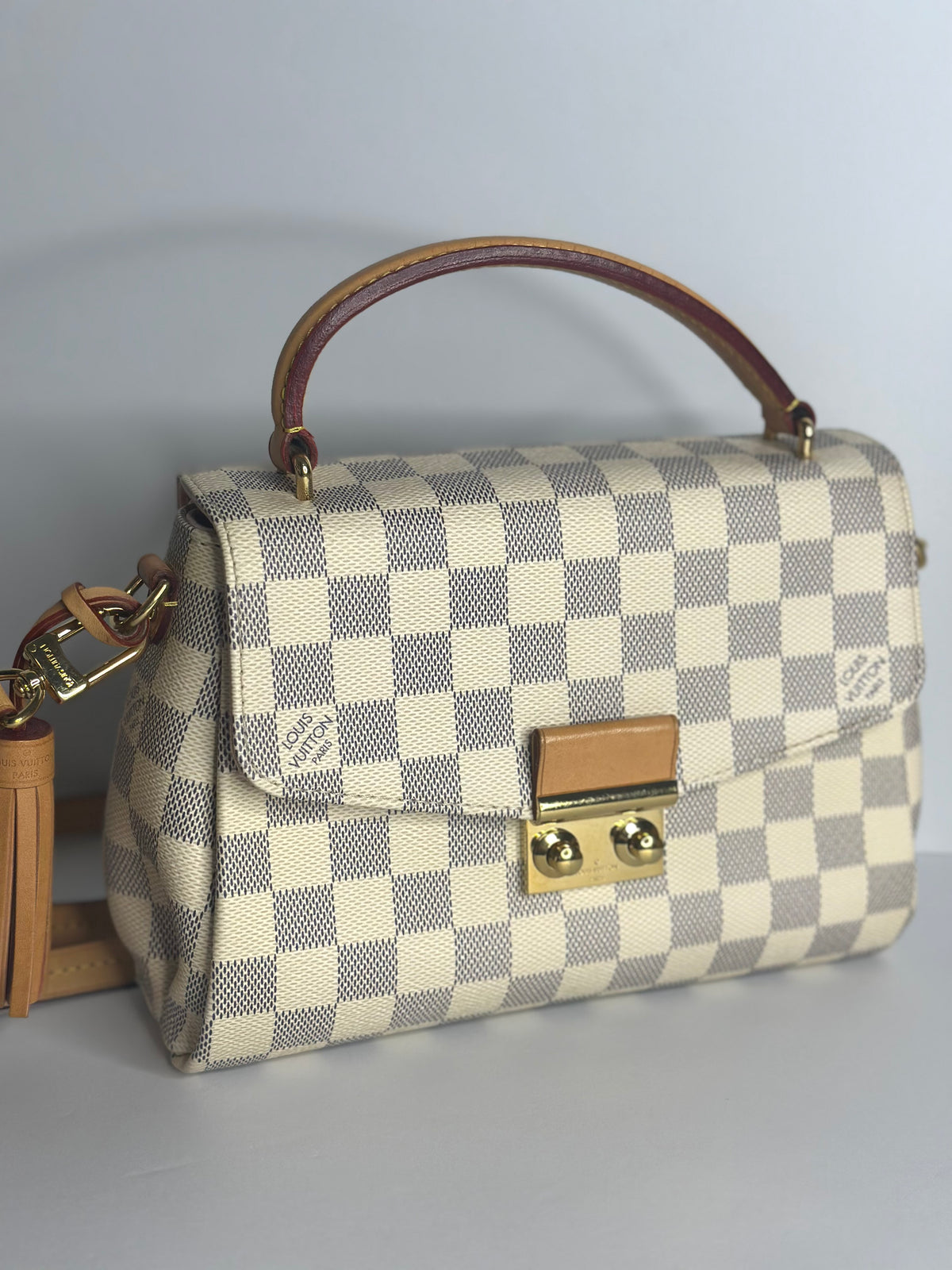 Pre-owned Louis Vuitton Damier azur croissette crossbody