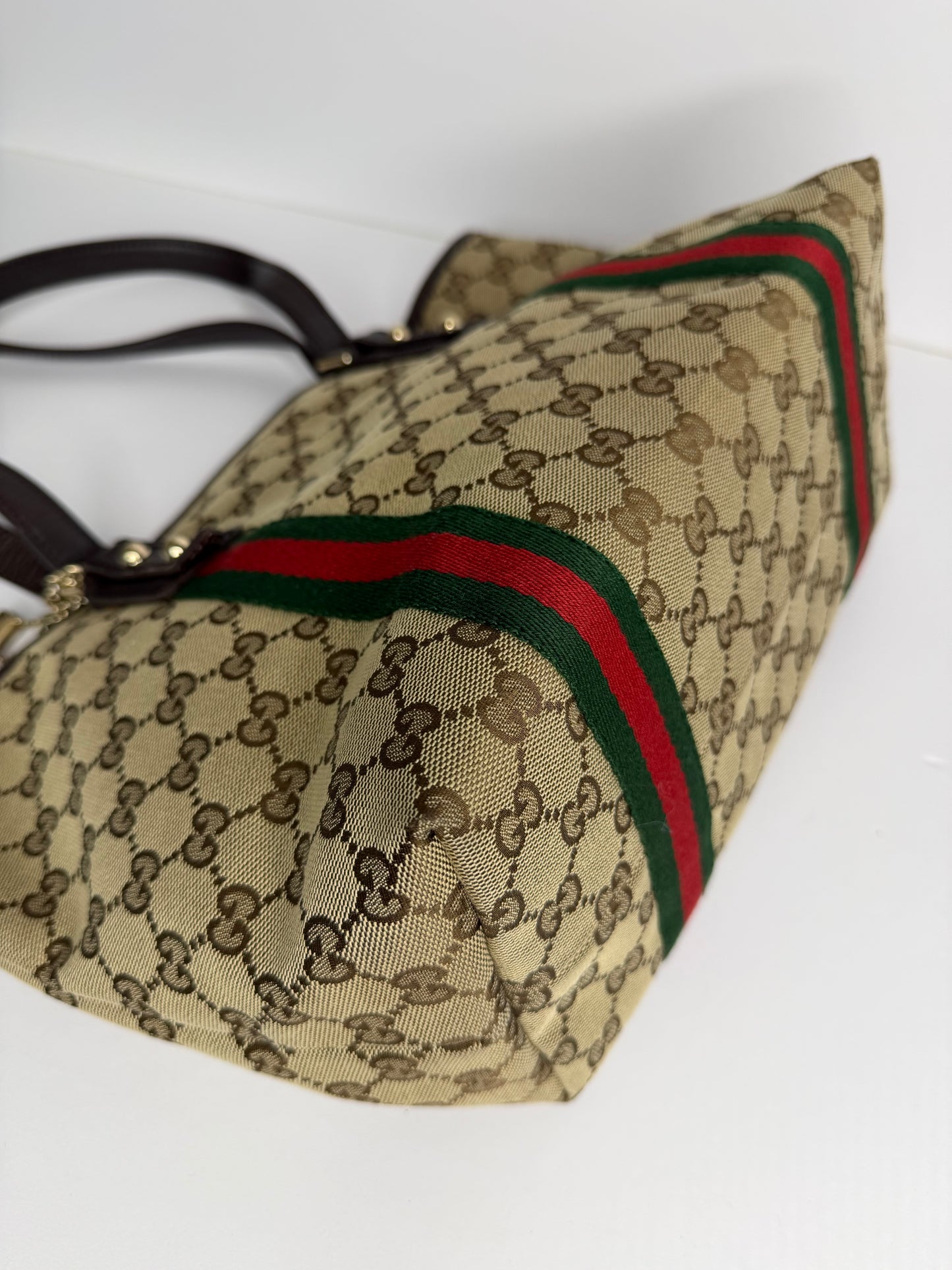 Pre-owned Gucci GG Canvas Jolicoeur Small Tote Bag