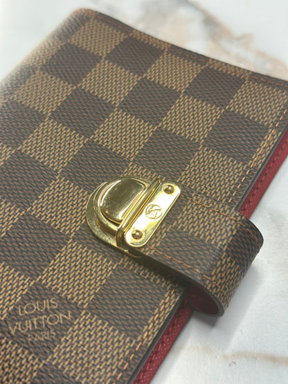 Pre-owned Louis Vuitton Damier Ebene canvas koala agenda, p.m.