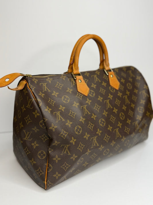Pre-owned Louis Vuitton monogram canvas speedy 40 Boston bag