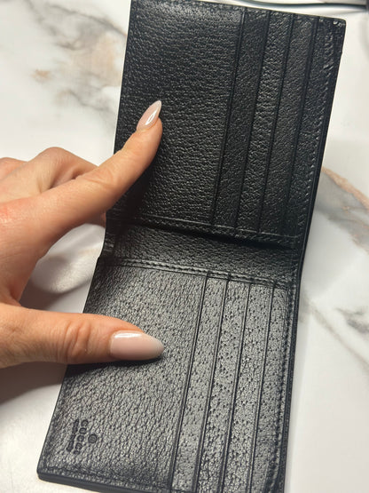 Pre-owned Gucci GG Marmont boar effect leather bi-fold wallet