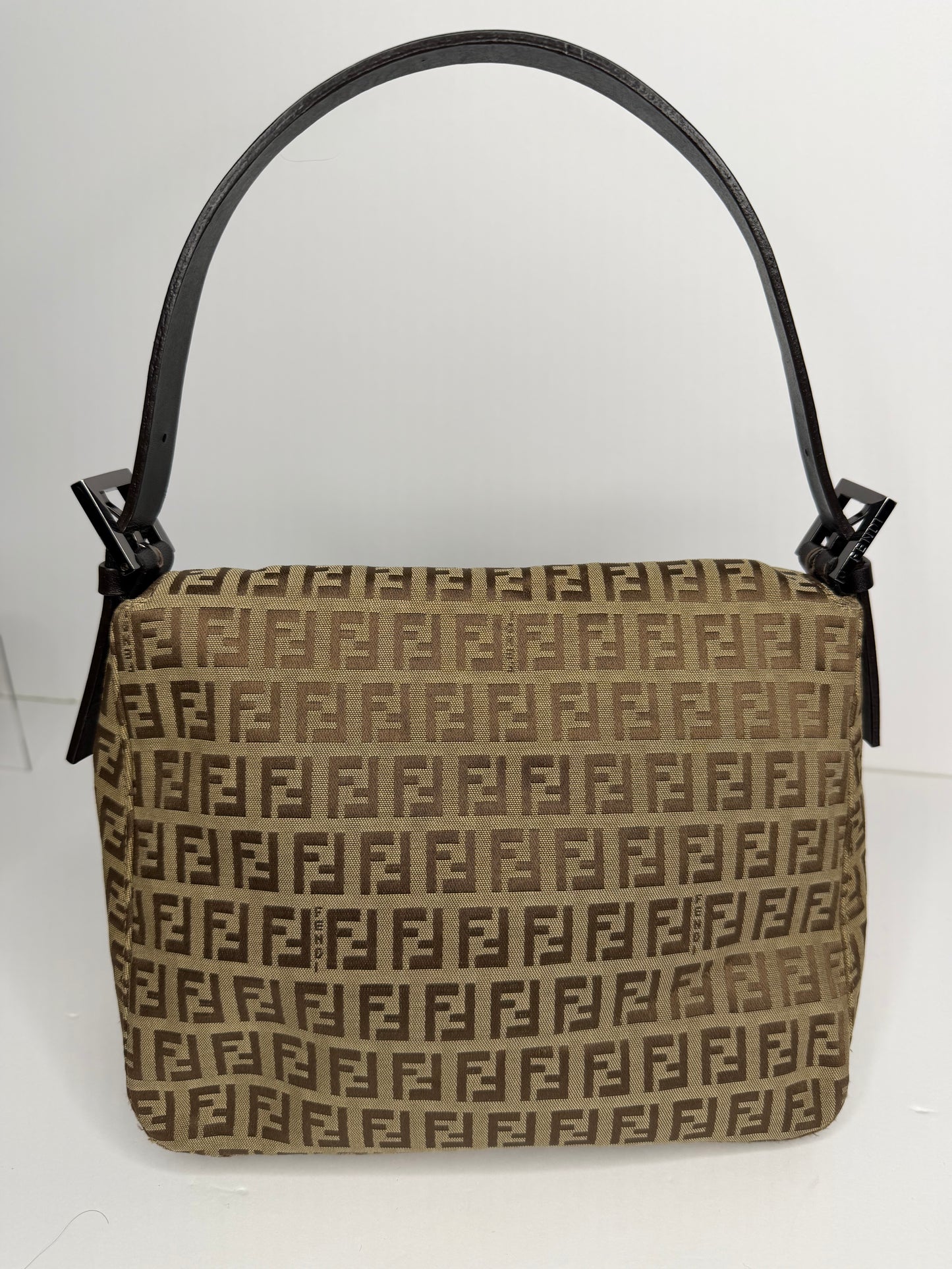 Pre-owned Fendi Zucchino Mamma baguette shoulder bag