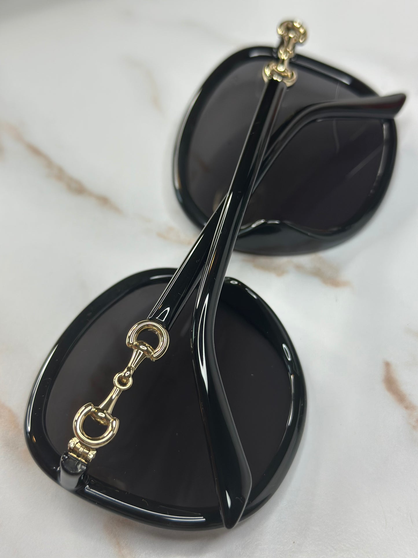 Pre-owned Gucci horsebit black sunglasses