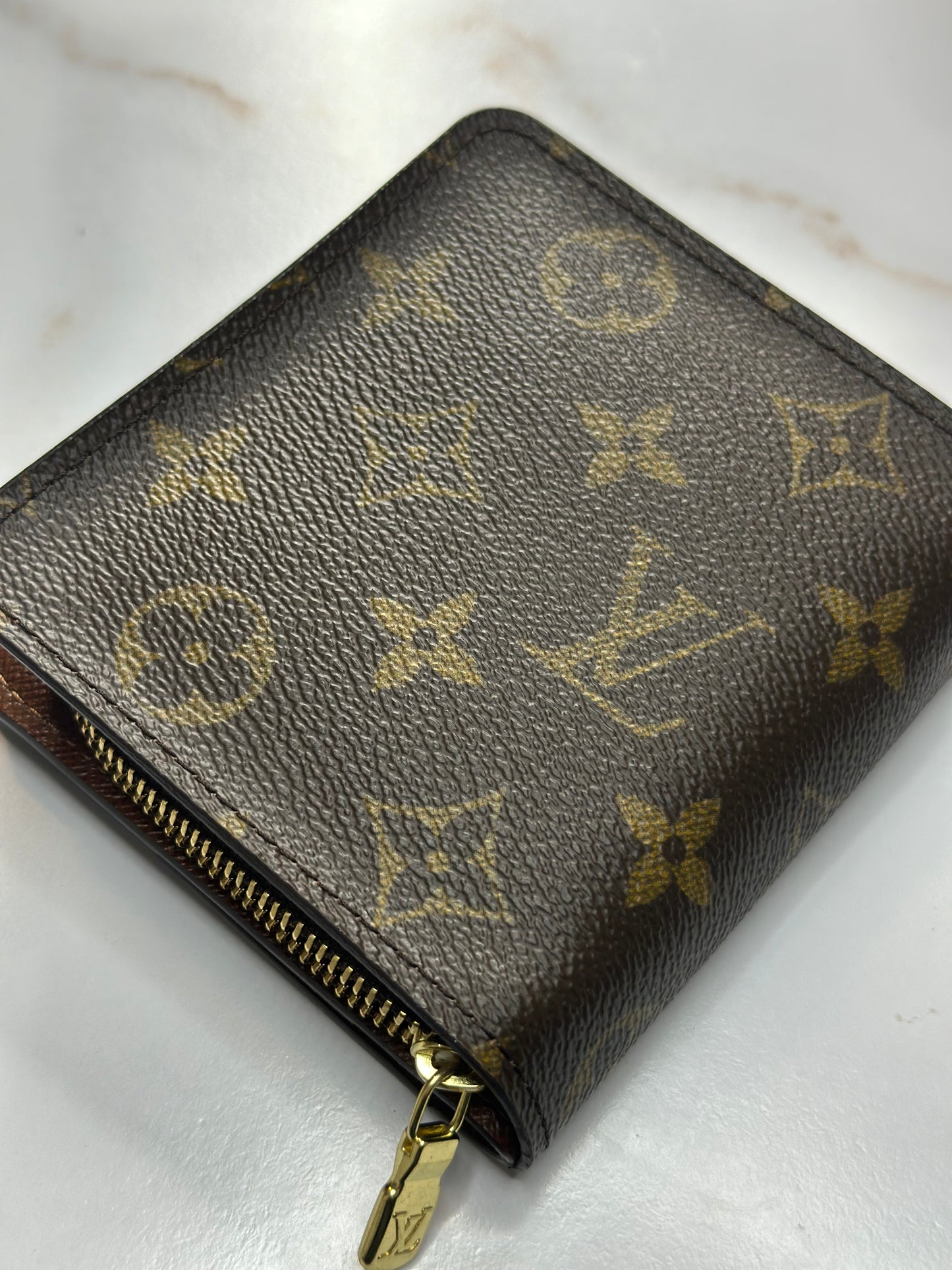Pre-owned Louis Vuitton monogram canvas compact zippy wallet