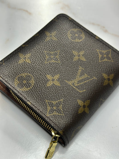 Pre-owned Louis Vuitton monogram canvas compact zippy wallet
