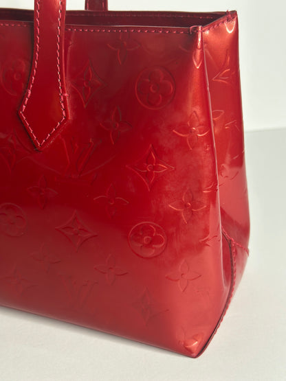 Pre-owned Louis Vuitton Pomme D'Amour vernis Wilshire p.m. tote