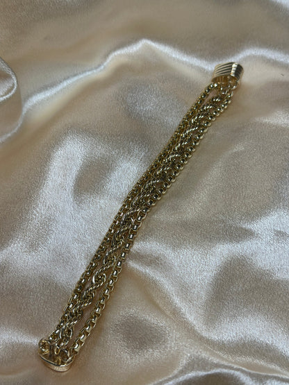Alicia’s signature GLD chain bracelet