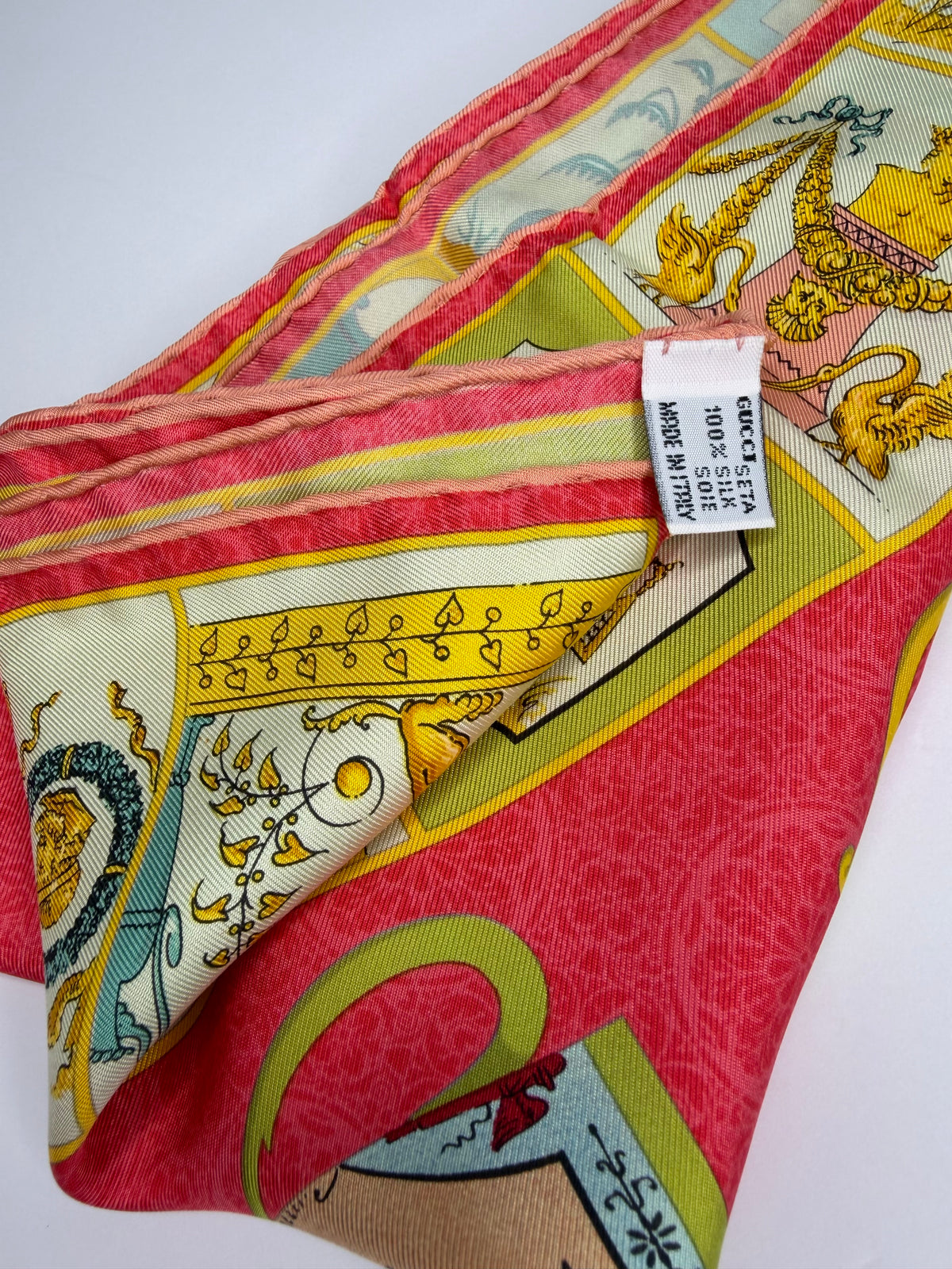 Pre-owned Gucci vintage silk scarf