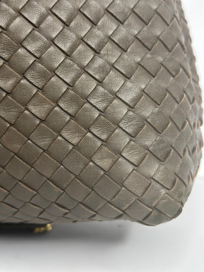 Pre-owned Bottega Veneta taupe-brown Intrecciato Tote