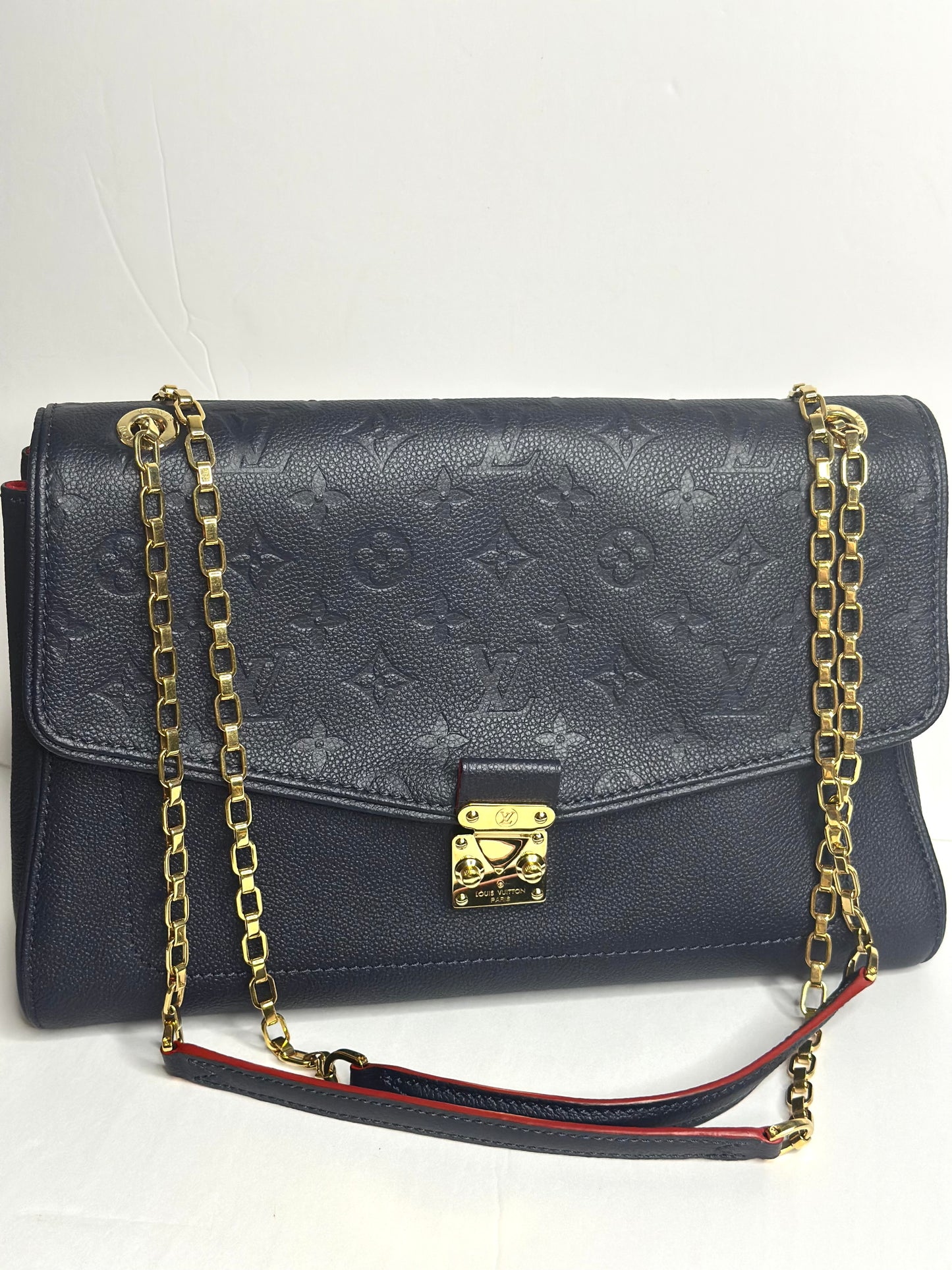 Pre-owned Louis Vuitton Navy Empriente leather St Germain MM Crossbody