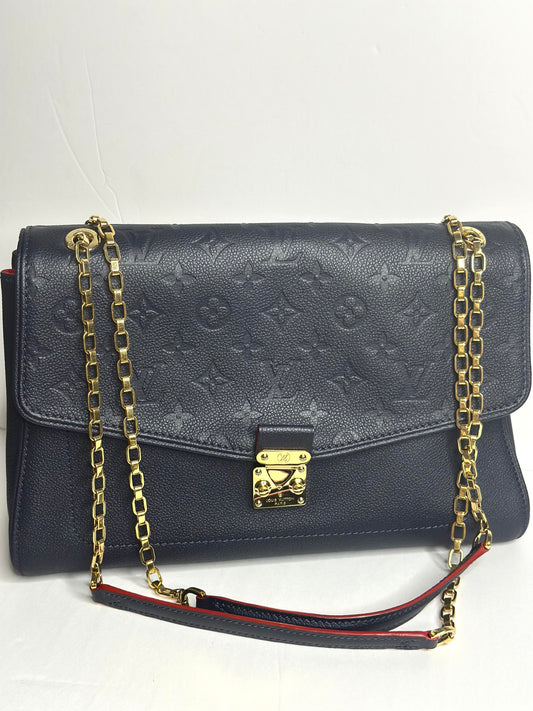 Pre-owned Louis Vuitton Navy Empriente leather St Germain MM Crossbody