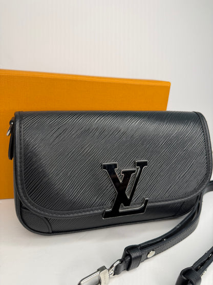 Pre-owned Louis Vuitton Black Epi Leather Buci crossbody