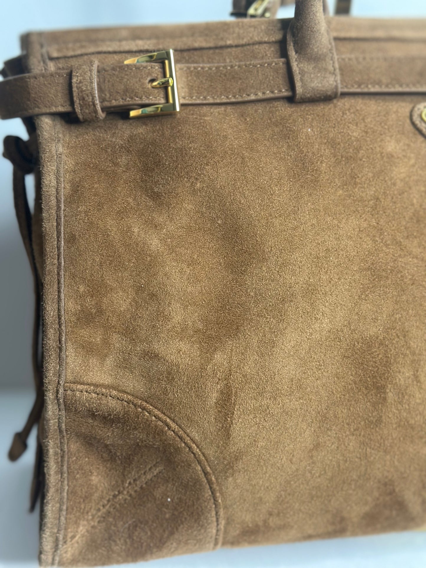 Pre-owned Prada Large Bonnie Suede   shoulder bag